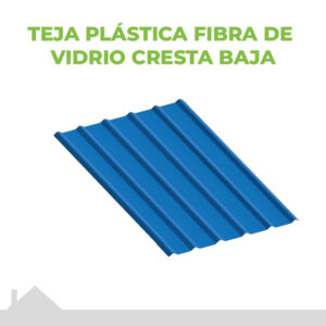 Teja Plástica Fibra de Vidrio Cresta Baja